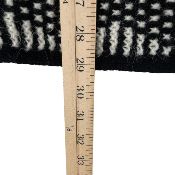 Gap Cardigan Sweater Women Small Black White Chevron Knit Long Sleeve Open Front - Picture 12 of 12